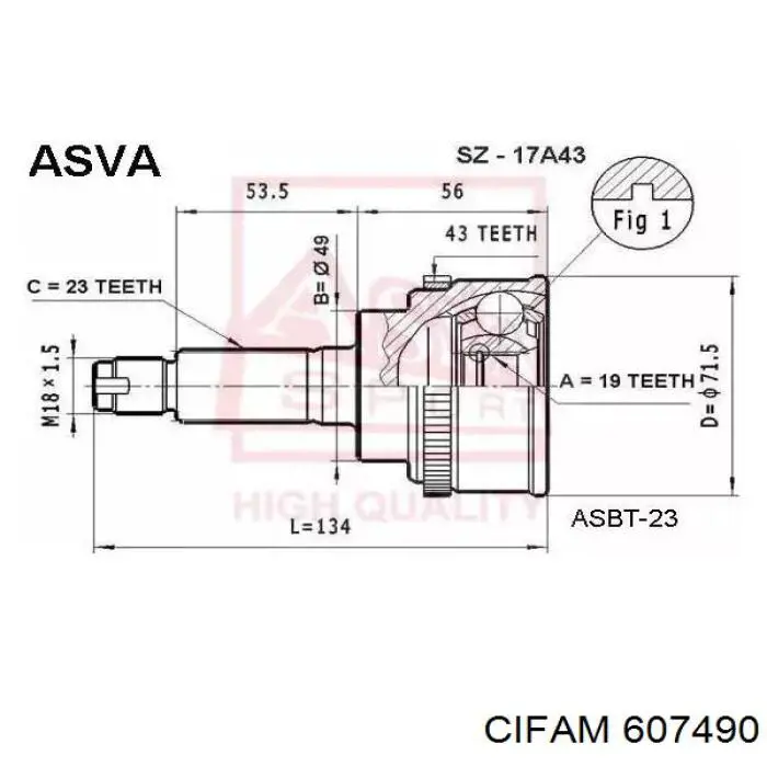 Comprar 607490 Cifam Junta homocinetica