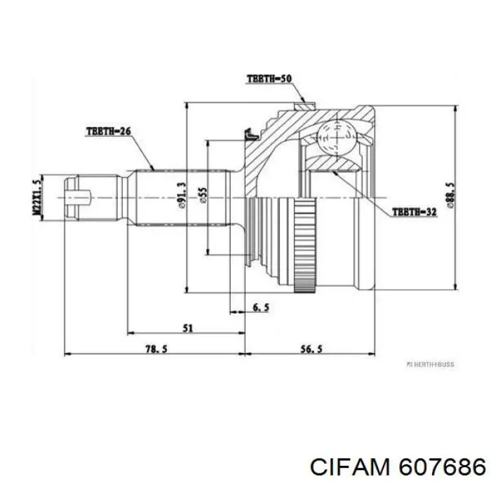Junta homocinetica 607686 Cifam