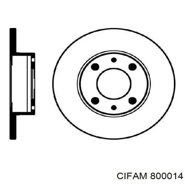 Freno de disco delantero Seat 600