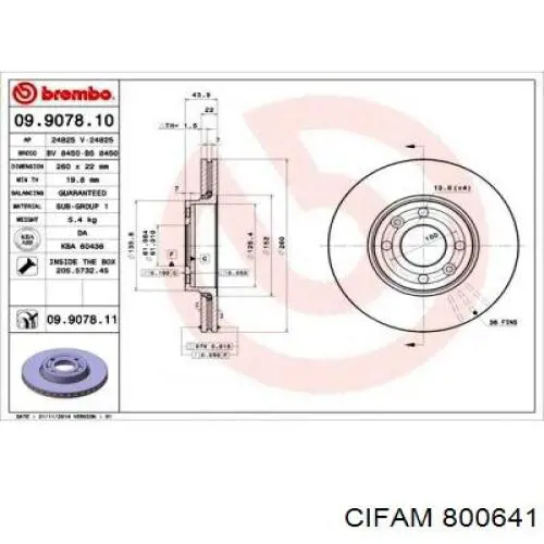 Freno de disco delantero Nissan Versa E12X