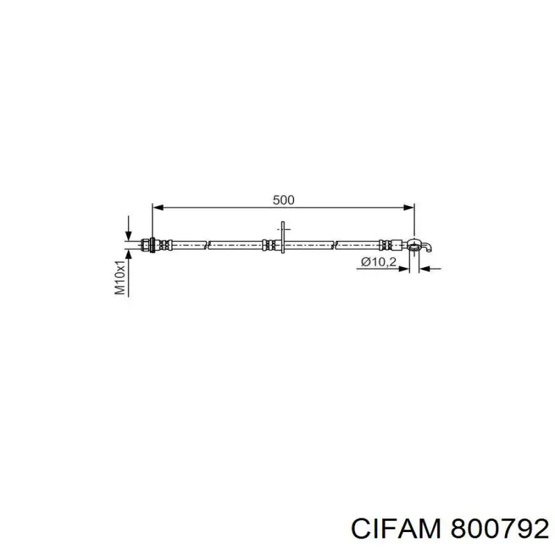 Disco de freno delantero Cifam 800792