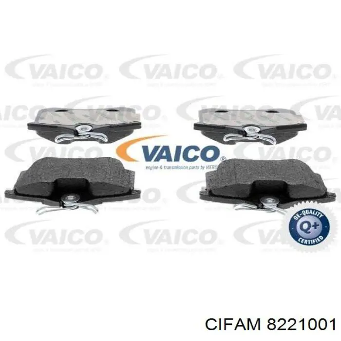 8221001 Cifam Pastillas freno traseras
