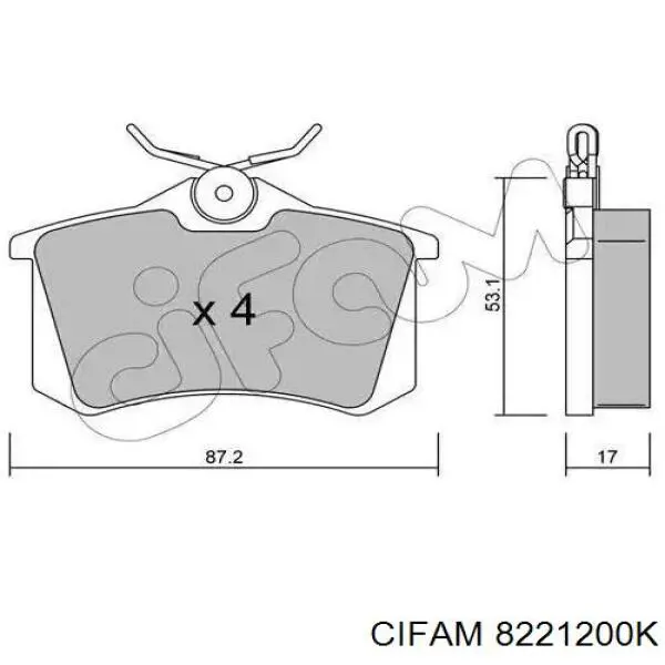 Pastillas de freno delanteras Peugeot 205 2 20A, C