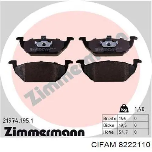 Pastillas de freno delanteras Seat Ibiza 5 KJ1, KJG