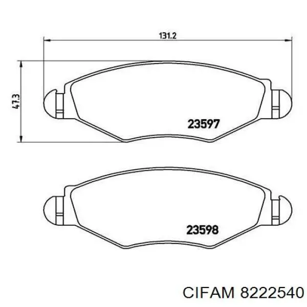 Pastillas de freno delanteras para Peugeot 206  (2A/C)
