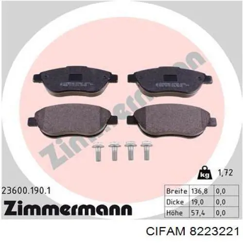 Pastillas de freno delanteras Citroen C3 1 FC