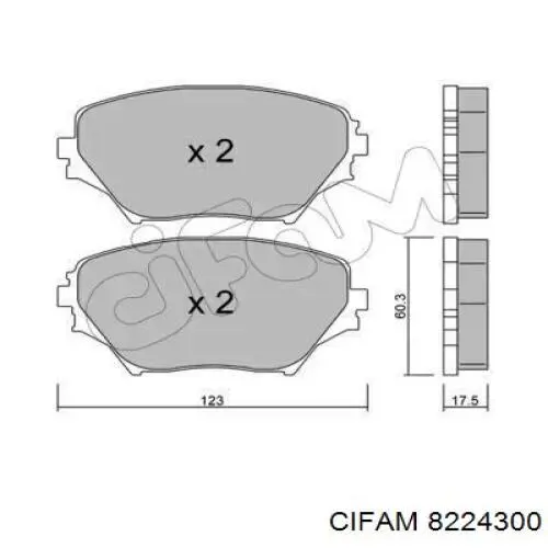 822-430-0 Cifam pastillas de freno delanteras