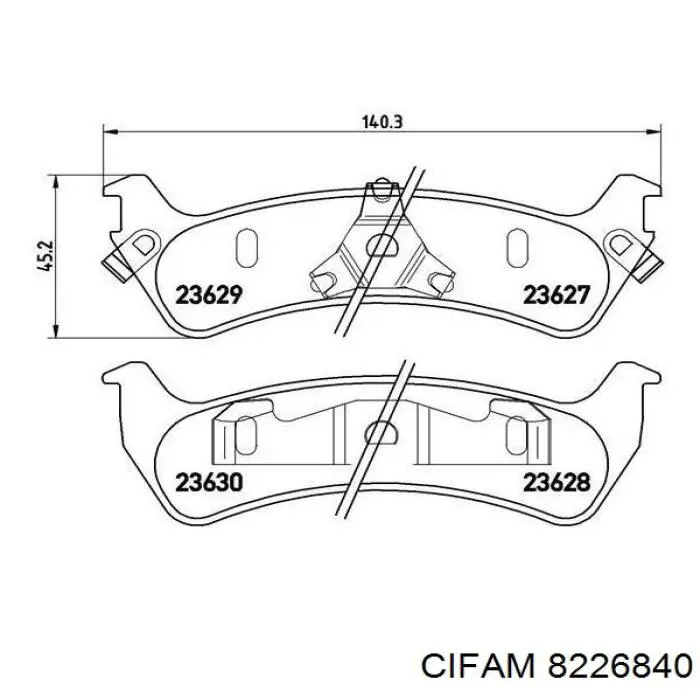 822-684-0 Cifam pastillas de freno traseras