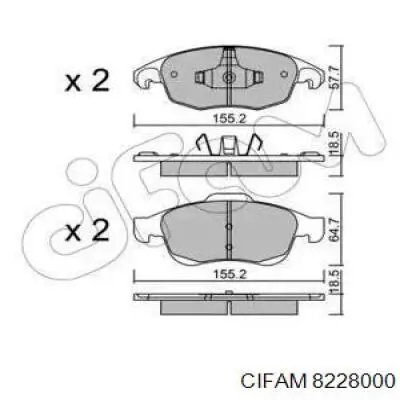 Pastillas de freno delanteras Citroen C4 UA