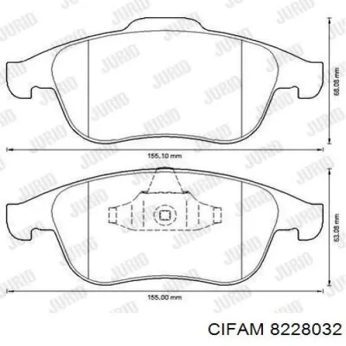 Comprar 8228032 Cifam Pastillas delanteras de freno