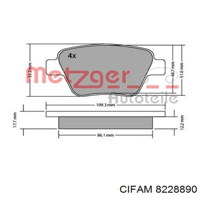 Pastillas de freno traseras Volkswagen Jetta 6 162, 163, AV3, AV2, AY2, AY3