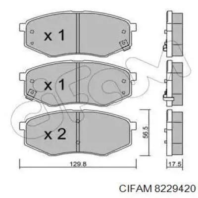 822-942-0 Cifam pastillas de freno delanteras