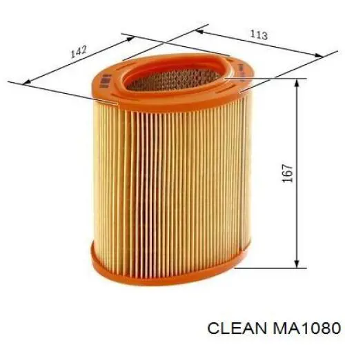 MA1080 Clean filtro de aire