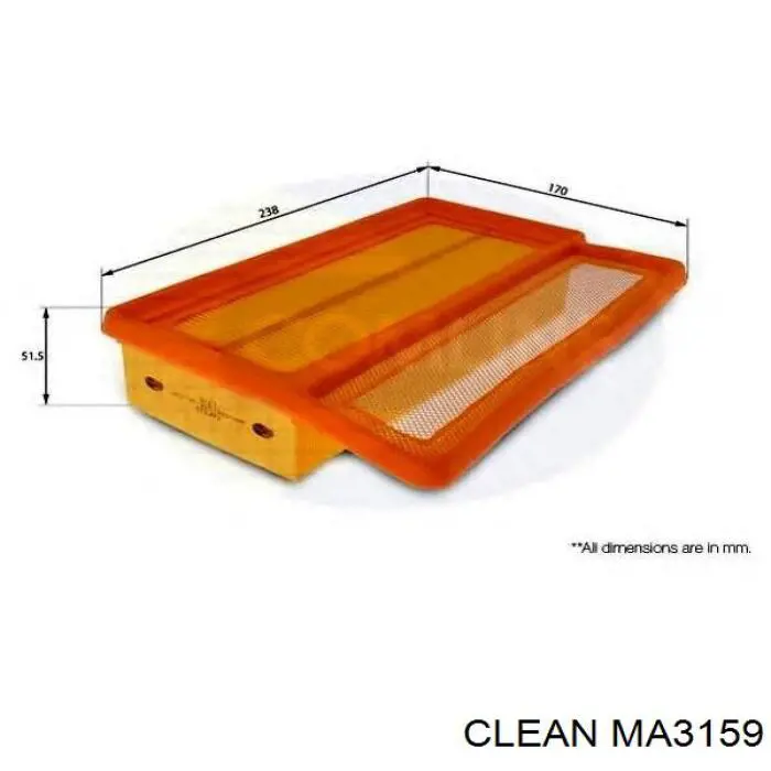 MA3159 Clean filtro de aire