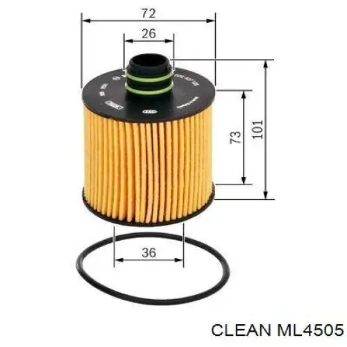 Filtro de aceite ML4505 Clean