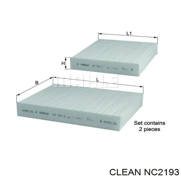 Comprar NC2193 Clean Filtro de aire del habitáculo