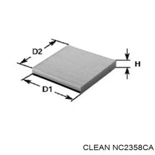 NC2358CA Clean filtro habitáculo