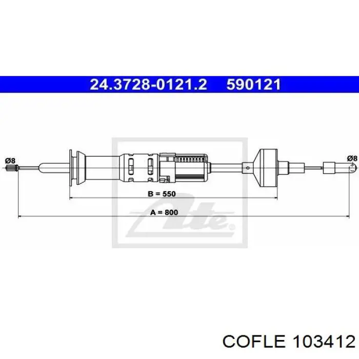 Cable de embrague FCC422835 Ferodo
