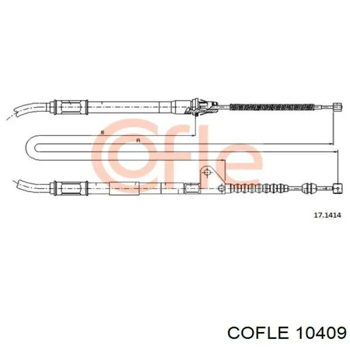 Cable de freno de mano trasero derecho/izquierdo para Audi 100 (44, 44Q, C3)