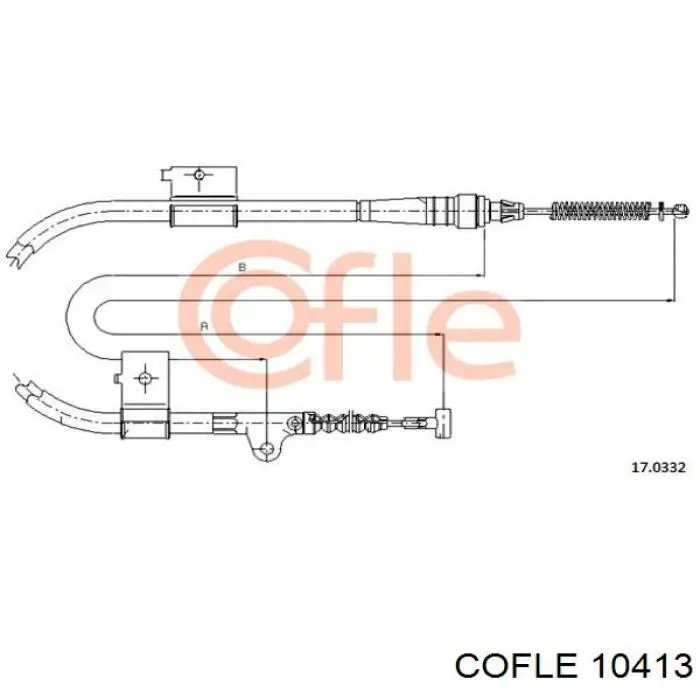 10.413 Cofle cable de freno de mano trasero derecho/izquierdo