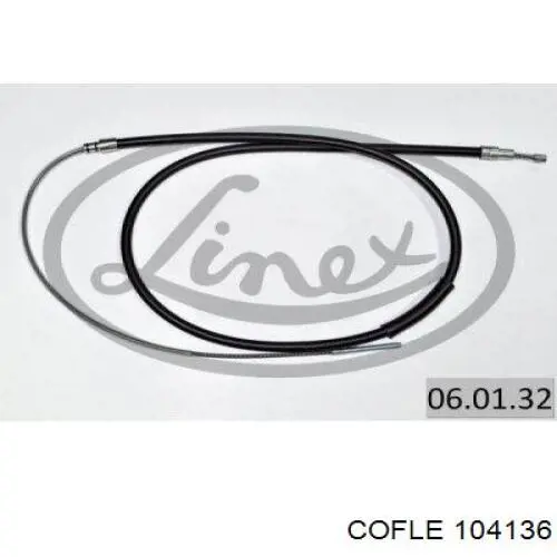 104136 Cofle Cable de freno de mano trasero izquierdo