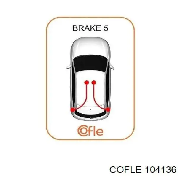 Cable de freno de mano trasero izquierdo Cofle 104136
