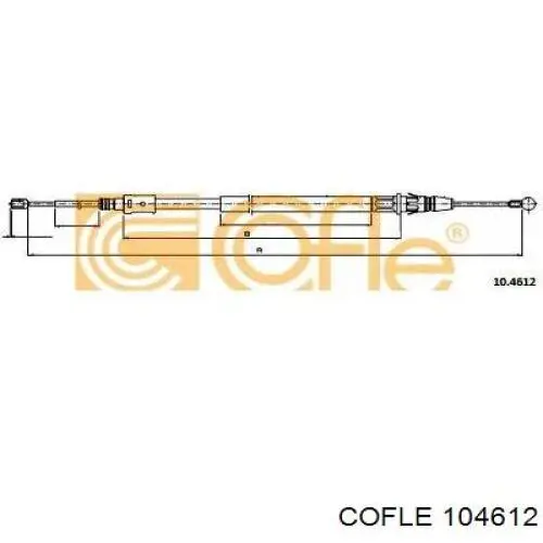 Cable de freno de mano trasero derecho/izquierdo 104612 Cofle