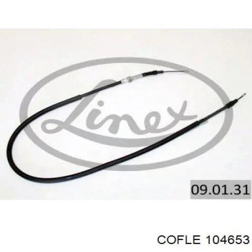 Cable de freno de mano trasero izquierdo Beca Cables 105005