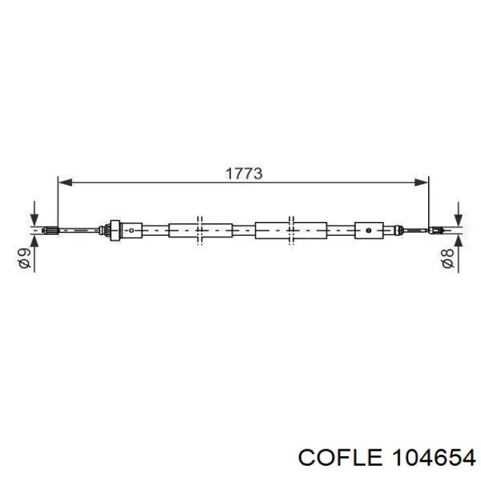 32-0362 Maxgear cable de freno de mano trasero izquierdo