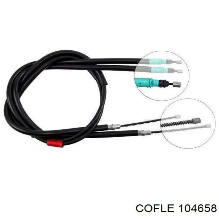 Cable de freno de mano trasero derecho 2001014 Beca Cables