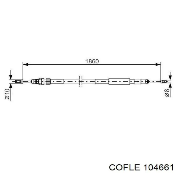 AD07.0293 Adriauto cable de freno de mano trasero izquierdo