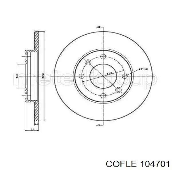 10.4701 Cofle cable de freno de mano trasero derecho/izquierdo