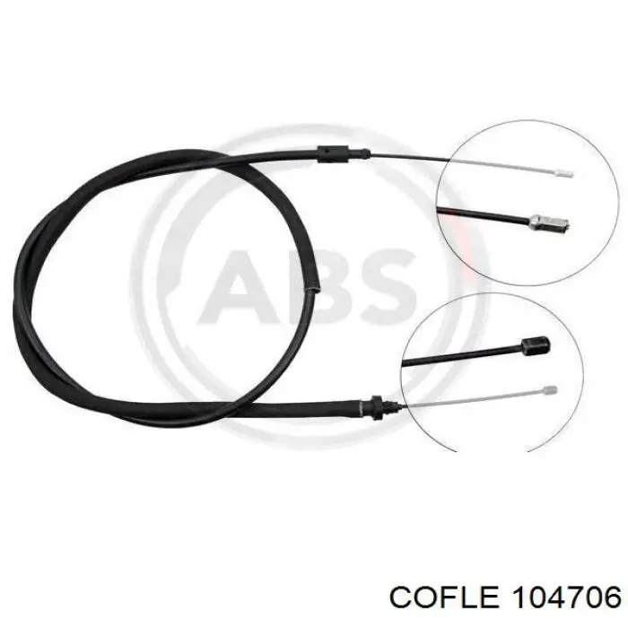 Cable de freno de mano trasero derecho Cofle 104706 precio, desde 18,33 EUR