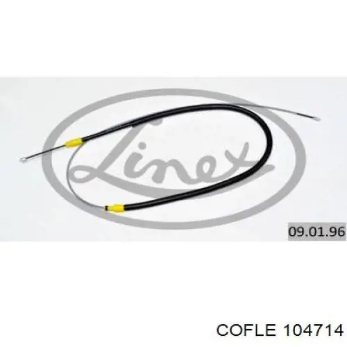 104714 Cofle cable de freno de mano trasero derecho/izquierdo