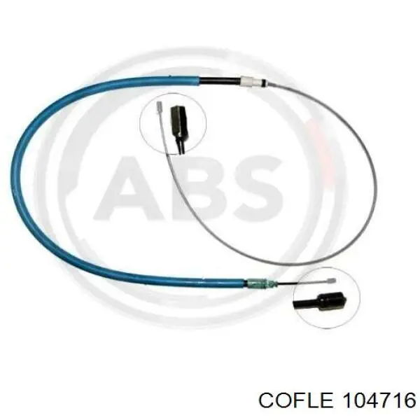 2001406 Beca Cables Cable de freno de mano trasero derecho/izquierdo