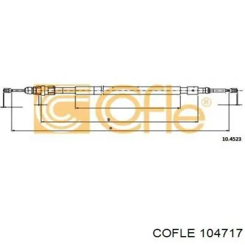 721671585 Hans Pries (Topran) cable de freno de mano trasero derecho/izquierdo