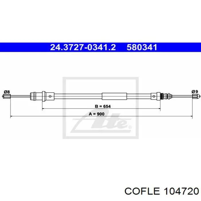 Cable de freno de estacionamiento delantero GCH534 TRW