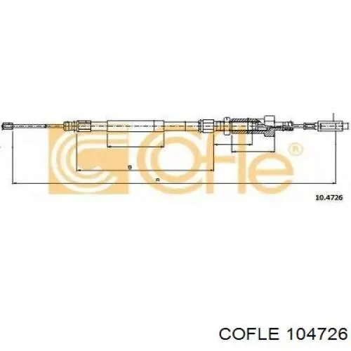 104726 Cofle cable de freno de mano delantero