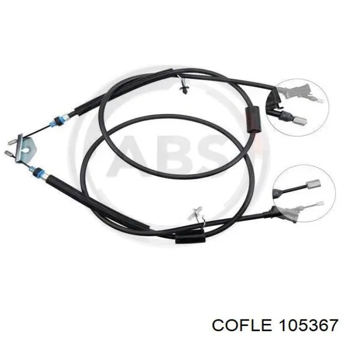 105367 Cofle cable de freno de mano trasero derecho/izquierdo
