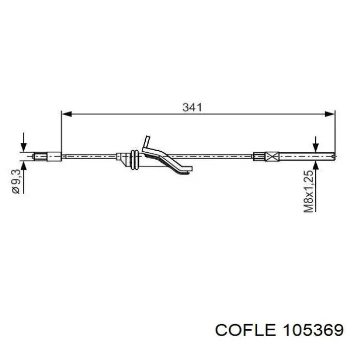 FHB434477 Ferodo cable de freno de mano delantero