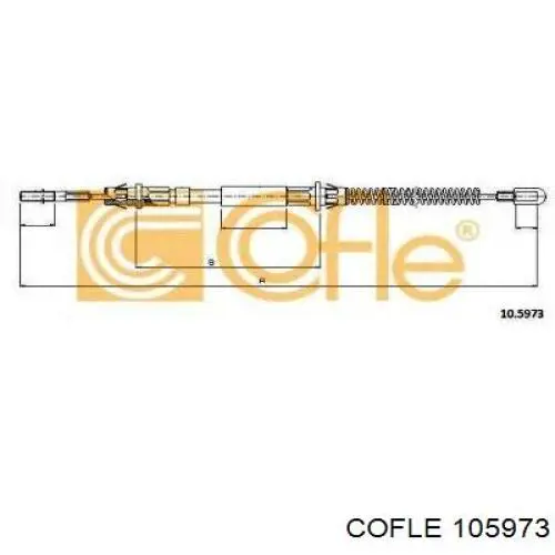 10.5973 Cofle cable de freno de mano trasero izquierdo