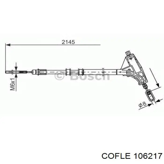 4745P8 Peugeot/Citroen Cable de freno de mano trasero izquierdo