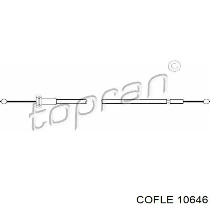 10.646 Cofle cable de freno de mano trasero derecho/izquierdo