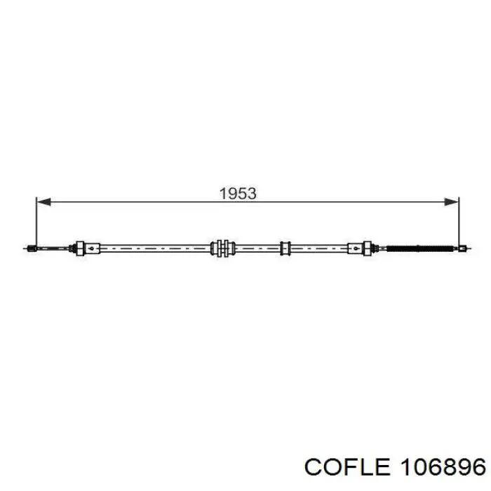106896 Cofle cable de freno de mano trasero derecho/izquierdo