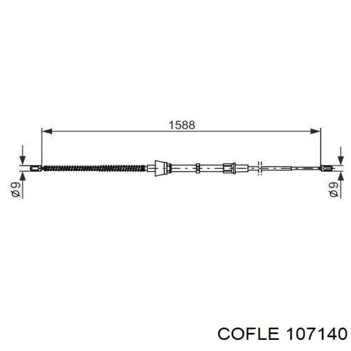 107140 Cofle cable de freno de mano trasero derecho/izquierdo