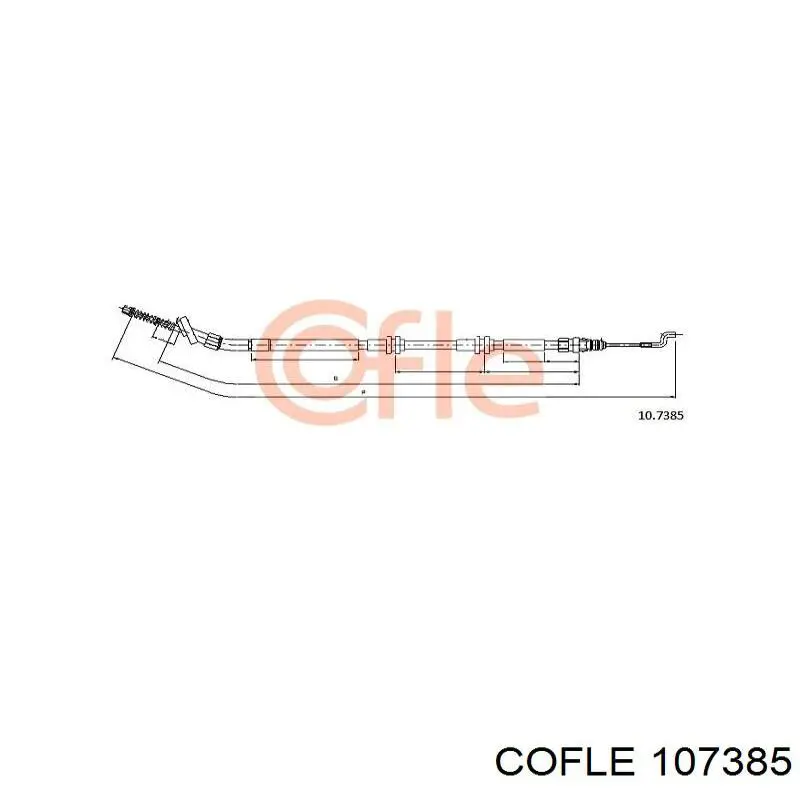 83769 Metalcaucho cable de freno de mano trasero derecho/izquierdo