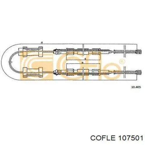 10.7501 Cofle cable de freno de mano trasero izquierdo