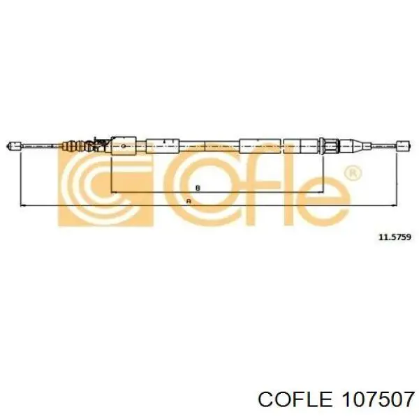 8Z0609721F VAG Cable de freno de mano trasero derecho/izquierdo