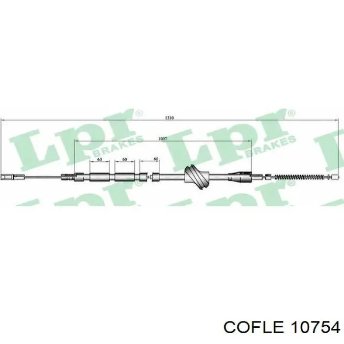 Cable de freno de mano trasero derecho para Audi 80 (89, 89Q, 8A, B3)