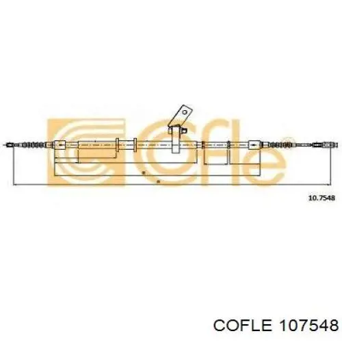 2063165 Cofle cable de freno de mano trasero izquierdo